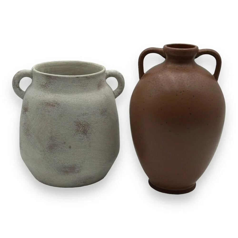 Medium Ceramic Vase with Handles Rust -‎ Threshold, Target